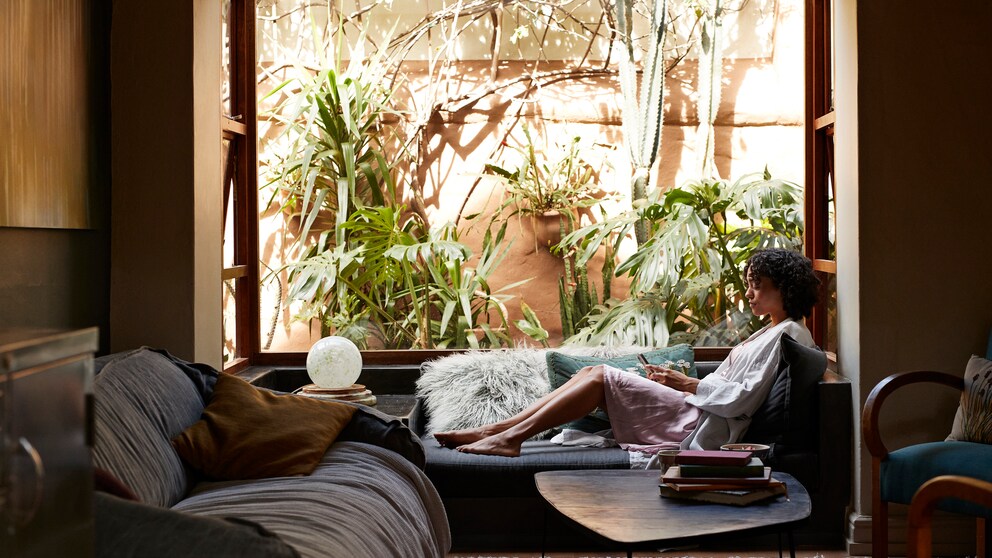 Boho-style living room