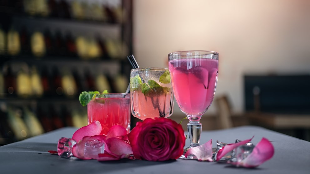 The darker the rose, the more intense the color later in the glass.