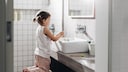 A children's bathroom should not only be designed to appeal to kids but also be functional.