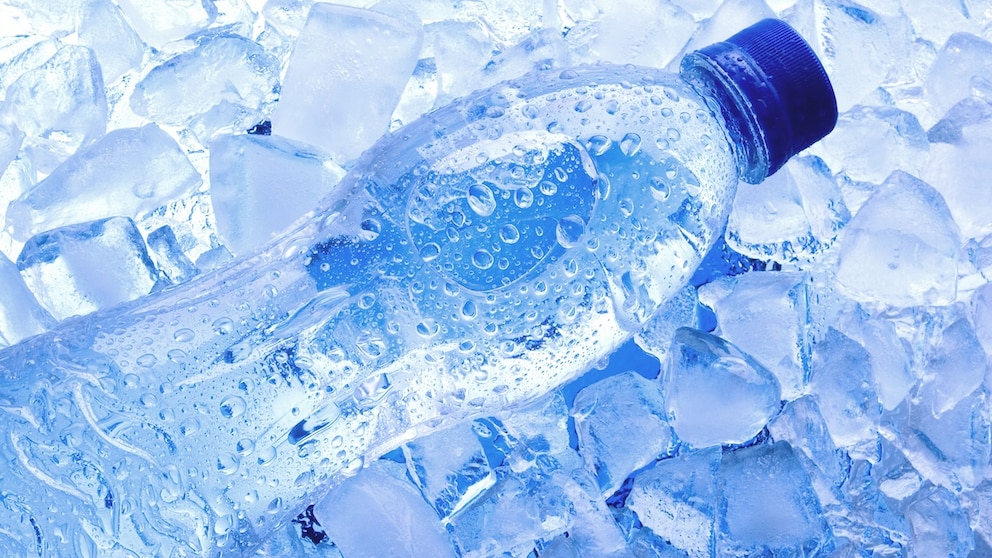 Water Bottle in Ice