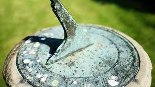 Sundial with Verdigris