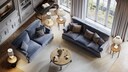 the dominant colors should appear inviting and calming
