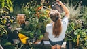 Woman Waters Plants with Watering Can: Common Mistakes to Avoid in Garden Watering