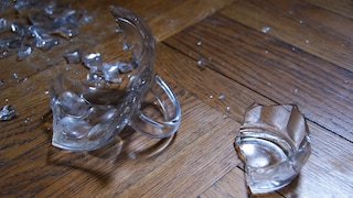 When a glass falls to the floor, tiny shards can sometimes scatter throughout the entire room.