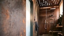 Copper Tiles in the Bathroom
