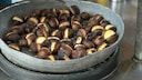 Street vendor roasting chestnuts