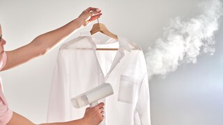Quickly getting a shirt wrinkle-free—better with an iron or a steamer?