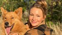 Actress Jana Schölermann and her Harzer Fuchs male dog, Rudi, are inseparable.