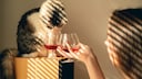 Cat Sniffs Red Wine