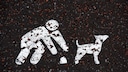 White Dog Poop Sign