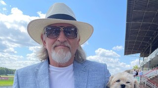Set Photo of Frank Kessler and His Dog Daisy