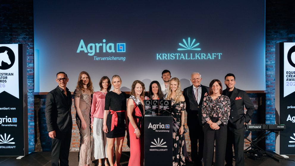 Winners, jury, and host of the Equestrian Creator Awards 2026 (from left to right): André Karkalis, Michaela Stocker, Linda Krüger, Sarah Wollenweber, Annika Krämer-Kühl, Beatrix Hentschel, Patrick Thomalla, Michelle Buchholtz, Christoph Hess, Nina Aschhoff, Daniel D’Amico.