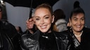 Lindsay Lohan was spotted in an elegant gown at the Balenciaga Paris Womenswear Spring-Summer 2025 show