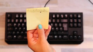 Clean Your Keyboard With Sticky Notes