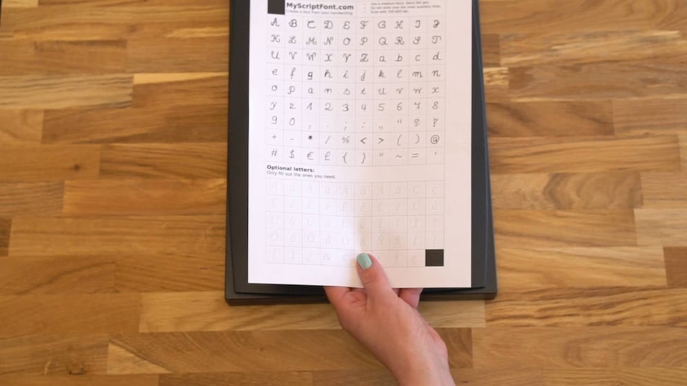 With a template, you can quickly digitize your handwriting.