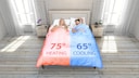 This smart comforter, according to the manufacturer, can spread itself out and always maintains the desired temperature.