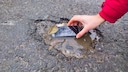 Smartphone in a Puddle