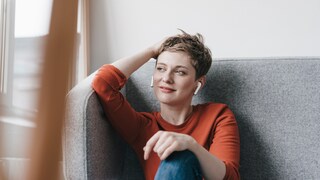 Woman with Earbuds
