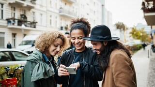 Three Friends With a Smartphone