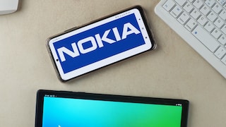 Nokia's Old and New Logos Side by Side on Smartphone