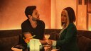 AI Screenwriting Debate: Scene from Black Mirror Season 6 with Ben Barnes and Salma Hayek