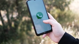 Illustrative Image: Smartphone Displaying WhatsApp Start Screen Against a Natural Background