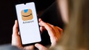 Smartphone displaying the Amazon app's home screen