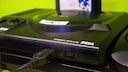 Sega Mega Drive console against a green background