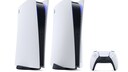 two white PlayStation 5 models with controllers for Black Friday 2023