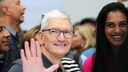 Photo of Apple CEO Tim Cook at the keynote in September 2023