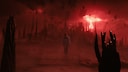 Stranger Things season 5: Upside Down in season 4, dark landscape with red lightning bolts