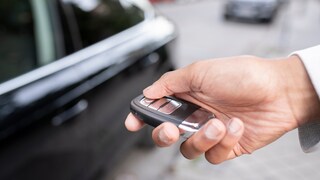 The car's remote key fob has a limited range. However, there's a trick to extend it.