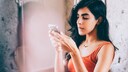 Woman Uses a Calendar App