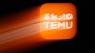 Temu Reviews Warning: Slightly Blurred Orange Logo of the Online Retailer Temu