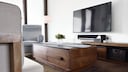 TV in the Living Room Mounted on the Wall