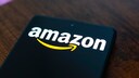 Amazon logo on the cell phone