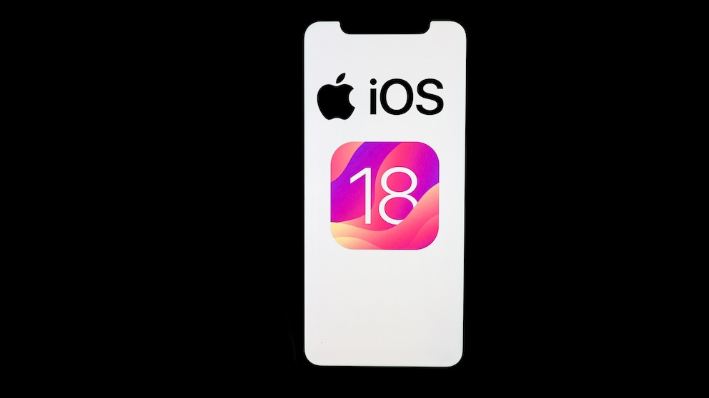 Graphics for iOS 18 on a cell phone