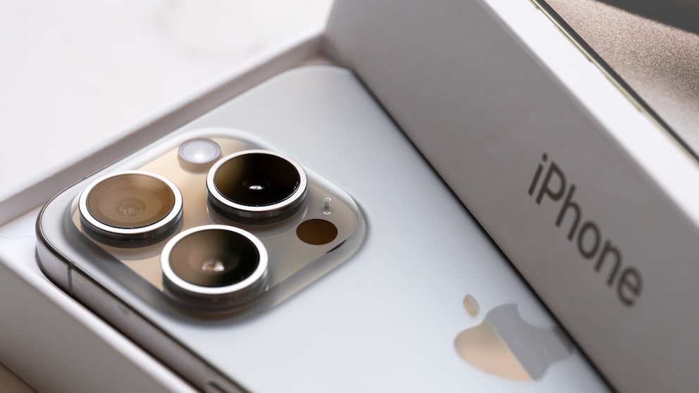 An iPhone 15 Pro in the box