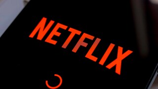 Netflix logo on a cell phone screen