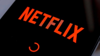 Netflix logo on a cell phone screen