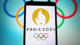 Olympic Games 2024 Logo on Smartphone