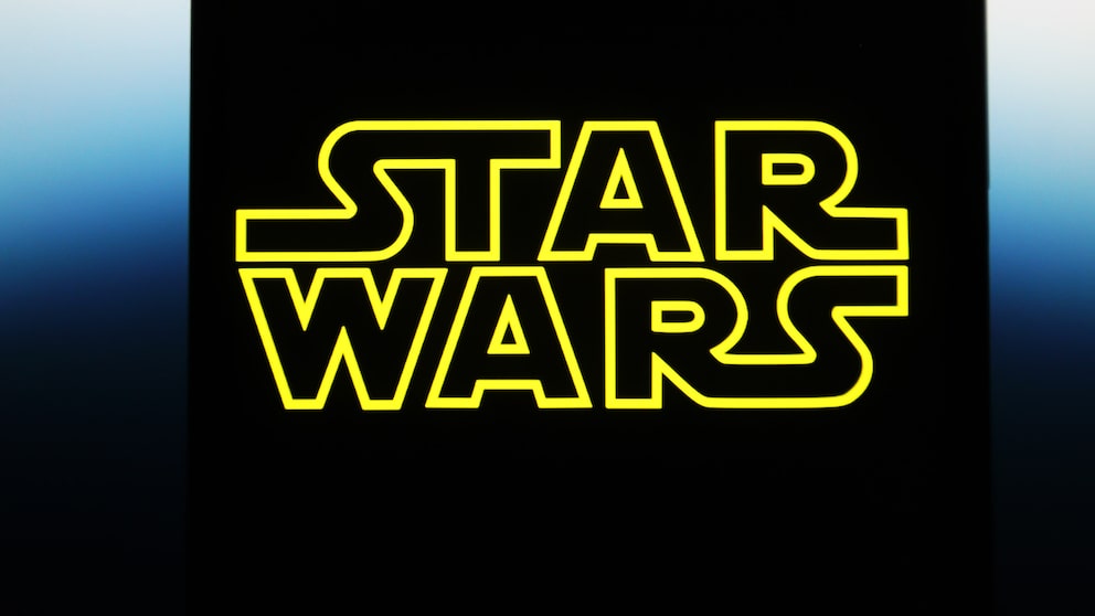 Star Wars logo on a cell phone