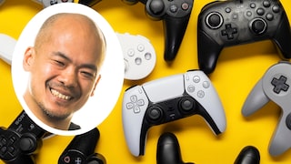 TECHBOOK author Woon-Mo Sung and numerous gaming controllers.