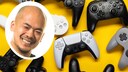 TECHBOOK author Woon-Mo Sung and numerous gaming controllers.