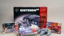 Packaging of an N64 with controller and some games