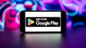 Logo for the Google Play Store on a smartphone