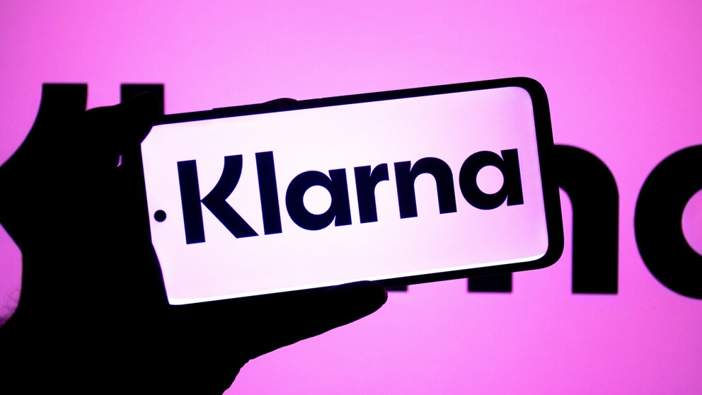 Klarna logo on a smartphone