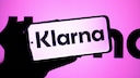 Klarna logo on a smartphone