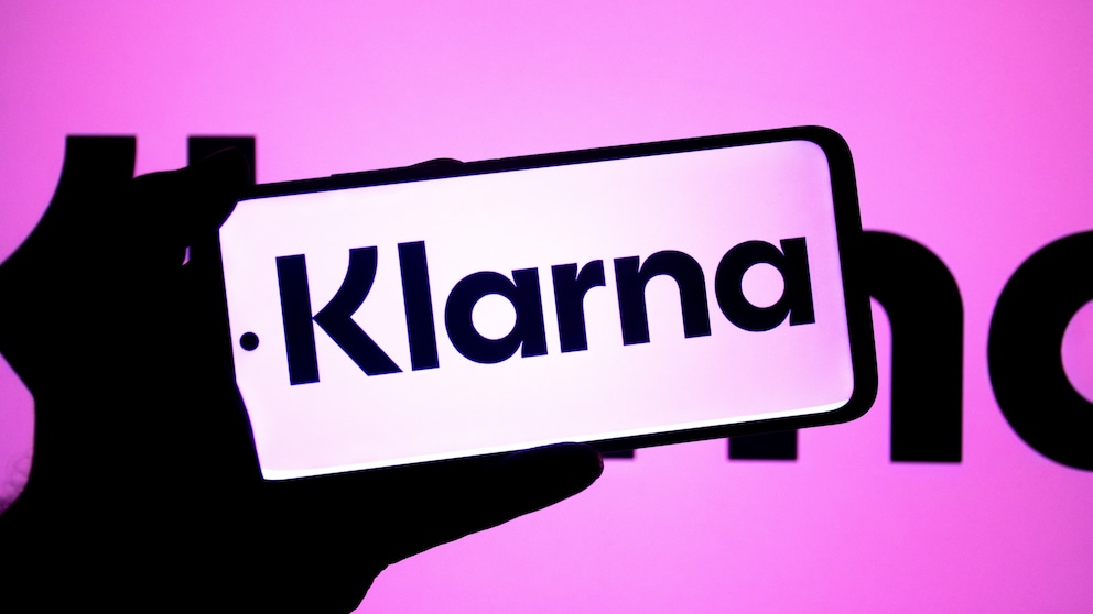 Klarna logo on a smartphone