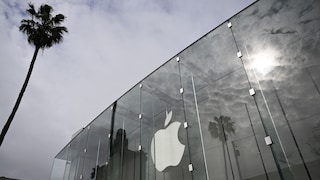 Apple has big plans for 2025: Logo of the company at the company headquarters